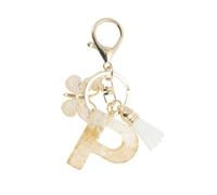 CAPASTEC Porte-Clés Initiales Filles, Pendentif Lettre A à Z, Porte-Clés Papillon Avec Lettres Initiales, Cadeau Keychains Femme, Blanc Or