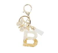 CAPASTEC Porte-Clés Initiales Lettre B, 1pc, Pour Femme, Résine Alliage