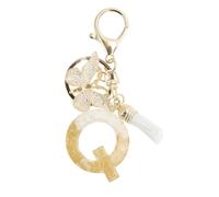 CAPASTEC Porte-Clés, porte-clés filles, Pendentif Lettre Q, Porte-Clés Papillon Avec Lettres Initiales, Cadeau Porte-Clés Femme, Ton Blanc Or