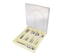 CAPASTEC Range Couvert avec Couvercle, Boite de Rangement Couverts de Cuisine, Organiseur D'Ustensiles Avec Couvercle Pour Cuillères Et Fourchettes, 5 Compartiments, Jaune
