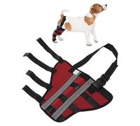CAPASTEC Support Patte Arrière Droite Chien, Bandages Respiratoires Articulations Genouillères Récupération Pattes Chien Chirurgies Animaux, Genouillères Stables Pattes Arrière, S, Rouge