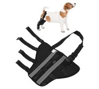 CAPASTEC Support Patte Arrière Droite Chien, Bandages Respiratoires Articulations Genouillères Récupération Pattes Chien Chirurgies Animaux, Genouillères Stables Pattes Arrière, M, Noir