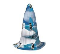 Cape à capuche avec imprimé pingouin pour adolescents, fête costumée, cape à capuche douce et élastique, taille M