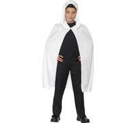 Cape À Capuche Blanche Enfant Halloween - 76853 - Taille Unique - Port 0¿ Blanc
