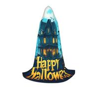 Cape à capuche Blue Moon Halloween Castle pour adulte et adolescent, cape à capuche Halloween, robe de sorcier avec cape de peur
