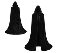 Cape à capuche - Cap-costume gothique long, robe en velours pleine longueur | Design de l'assistant médiéval, thème du festival de cosplay, fermeture de cravate réglable, accent de drapé fluide pour d