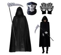Cape à capuche | Cape à capuche de vampire d'Halloween | Peignoirs réglables sur toute la longueur unisexe pour costumade - Costumes pour jeux de rôle, anniversaire, bal masqué