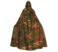 Cape à capuche champignon sauvage pour adulte adaptée pour les jeux de rôle lors des fêtes d'Halloween, des danses, etc.