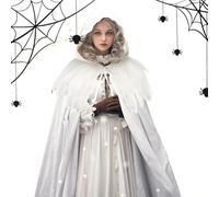 Cape à capuche - Costume d'Halloween en velours avec cape à capuche - Unisexe - Accessoire pour homme et femme - Costume de sorcière médiévale