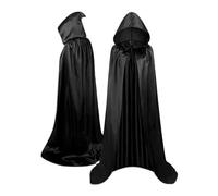 Cape À Capuche - Costume Velours 59 Pouces | Cape Réversible Vampire Sorcière | Robe Médecin Peste Masque Bec Oiseau, Jeu Rôle Mage Médiéval, Déguisement Unisexe Halloween Noël Bal Masqué Théâtre