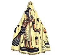 Cape à capuche de sorcière égyptienne antique pharaons pour adulte, costume d'Halloween