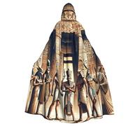 Cape à capuche de sorcière égyptienne-pharaons pour adulte, costume d'Halloween