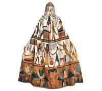 Cape à capuche de sorcière pour adulte - Hiéroglyphes égyptiens anciens - Pour Halloween