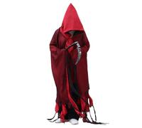 Cape à Capuche d'Halloween, Cape de Sorcier Médiévale Renaissance, Déguisement Effrayant, Capes à Capuche Fantôme, Robe Effrayante de la Faucheuse, Capes de Cosplay pour Adulte