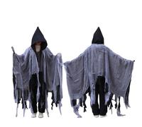 Cape à Capuche d'Halloween, Cape de Sorcier Médiévale Renaissance, Déguisement Effrayant, Capes à Capuche Fantôme, Robe Effrayante de la Faucheuse, Capes de Cosplay pour Adulte
