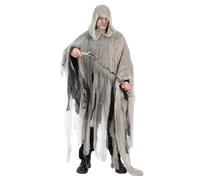 Cape à capuche d'Halloween - Costume longue - Costume de renaissance médiévale - Cape pour cosplay, mascarade, fête, spectacle de scène, festival, carnaval, vampire sorcière Wiza