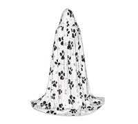Cape à capuche d'Halloween pour adolescents, cape à capuche avec motif os et imprimé, costume à capuche pour cosplay, fête de vampire de sorcière, robe fantaisie pour adolescents, carnaval, bande