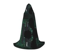 Cape à capuche d'Halloween pour adolescents, cape à capuche Hacker Attack, costume à capuche pour jeune pour cosplay, fête de vampire de sorcière, robe fantaisie pour adolescents, carnaval, Comic Con