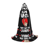 Cape à capuche d'Halloween pour adolescents, cape à capuche « I Love Alpagas », costume à capuche pour jeune pour cosplay, fête de vampire de sorcière, robe fantaisie pour adolescents, carnaval, Comic