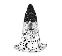Cape à capuche d'Halloween pour adolescents, cape à capuche noire et blanche, costume à capuche pour adolescent, costume à capuche pour cosplay, fête de vampire de sorcière, robe fantaisie pour