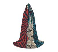 Cape à capuche d'Halloween pour adolescents, cape à capuche Rock And Roll, costume à capuche pour adolescent, costume à capuche pour cosplay, fête de vampire de sorcière, robe fantaisie pour