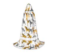 Cape à capuche d'Halloween pour adolescents, images de dessin animé, costume à capuche pour jeune pour cosplay, fête de vampire de sorcière, robe fantaisie pour adolescents, carnaval, bande dessinée