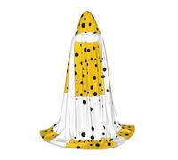 Cape à capuche d'Halloween pour adolescents, jaune moutarde et noir, costume à capuche pour cosplay, fête de vampire de sorcière, robe fantaisie pour adolescents, carnaval, bande dessinée, parfaite