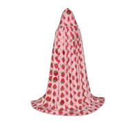 Cape à capuche d'Halloween pour adolescents, jolie cape à capuche fraise, costume à capuche pour jeune pour cosplay, fête de vampire de sorcière, robe fantaisie pour adolescents, carnaval, bande