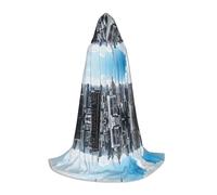 Cape à capuche d'Halloween pour adolescents, New York Fashion City, costume à capuche pour jeunes, cosplay, fête de vampire de sorcière, robe fantaisie pour adolescents, carnaval, comic Con, parfaite