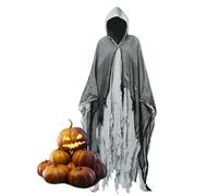 Cape à capuche effrayante pour adultes - Unisexe - Accessoire de costume - Cape transformable pour Halloween, spectacle de théâtre et jeu de rôle