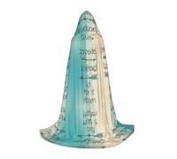 Cape à capuche imprimée avec inscription « Phrase To Motivate » pour adolescents, sorcière, vampire, cosplay, fête, Halloween, Noël