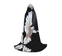 Cape à capuche imprimée colombe volante pour adolescents, fête costumée, cape à capuche douce et élastique, taille M