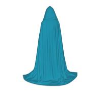 Cape à capuche imprimée douce et élastique pour adolescents, fête costumée, Halloween, taille M (Bleu bile)