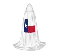 Cape à capuche imprimée drapeau de l'État du Texas pour Halloween, costumes de magicien, vampire, faucheuse, style Renaissance