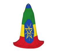 Cape à capuche imprimée drapeau de l'Éthiopie pour adolescents, enfants, adultes, Halloween, gothique, variété, carnaval, cosplay
