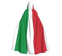 Cape à capuche imprimée drapeau italien pour déguisement de sorcière, vampires, faucheuse et diable pour garçon et fille