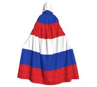 Cape à capuche imprimée drapeau russe pour adultes, robe d'Halloween, cape à capuche, sorcière, costume de sorcière, cosplay pour homme et femme