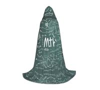 Cape à capuche imprimée (mot de leçon de mathématiques) pour adolescents, fête costumée, Halloween, cape à capuche douce et élastique, taille M