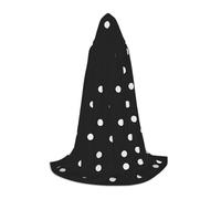 Cape à capuche imprimée noire et blanche pour adolescents, fête costumée, cape à capuche douce et élastique, taille M