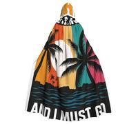 Cape à capuche imprimée We'Re Going To Florida pour adultes, robe d'Halloween à capuche pour sorcière, costume de sorcière pour homme et femme