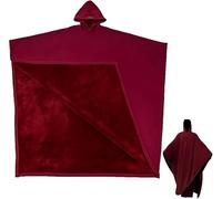 Cape À Capuche Lestée Unisexe Surdimensionnée Style Couverture Portable Manches Longues, Sweat-shirt Doux Et Confortable Manteau Ample Poncho(Red)
