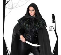 Cape à capuche | Longue cape en velours à capuche pour Halloween et Cosplay - En velours unisexe pour fêtes de sorcières Renaissance, cosplay et déguisements pour adultes