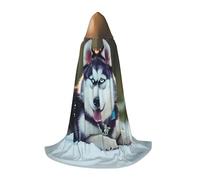 Cape à capuche longue pour chien Husky - Unisexe - Pour Halloween, carnaval