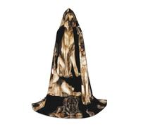 Cape à capuche longue unisexe pour Halloween, carnaval