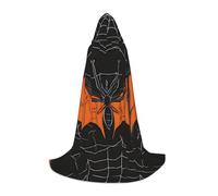 Cape à capuche noire en toile d'araignée pour Halloween, pour adulte et adolescent, cape à capuche, robe de sorcier avec cape de peur