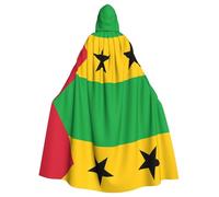 Cape à capuche pour adulte avec motif drapeau YYHHAOFA de Sao Tomé et Principe Super Large avec nœud papillon