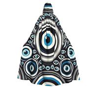 Cape à capuche pour adulte avec perles grecques bleues, mauvais œil, costume d'Halloween