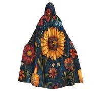 Cape à capuche pour adulte avec tête de mort mexique - Costume d'Halloween