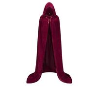 Cape à capuche pour adulte - Cape de cosplay en velours vampire sur toute la longueur - Cape de cosplay légère sur toute la longueur, cape en velours unisexe pour femme