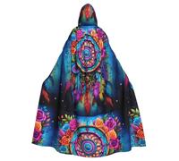 Cape à capuche pour adulte DDCXZPP coloré avec image de réseau capture de rêves super large avec nœud papillon
